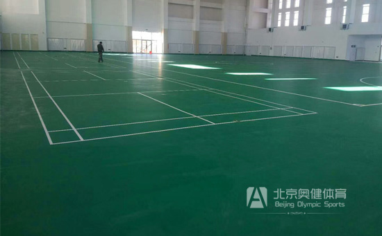 室內(nèi)布紋pvc運動地板羽毛球場
