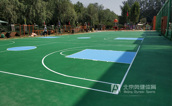 硅pu籃球場鋪裝