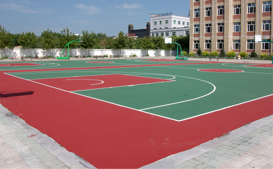 經(jīng)過(guò)籃球場(chǎng)地坪漆多厚介紹