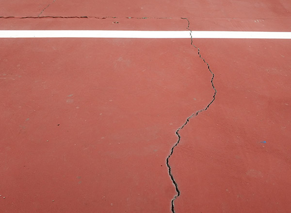 裂縫的硅pu球場面層